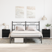 vidaXL Sängbord 2 st svart ek 40x35x50 cm konstruerat trä
