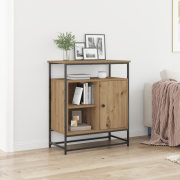 vidaXL Sideboard artisan ek 69x35x80 cm konstruerat trä och stål