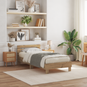 vidaXL Sängram med huvudgavel artisan ek 100 x 200 cm Konstruerat trä