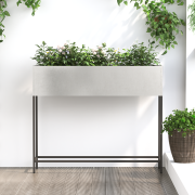 vidaXL Upphöjd planteringslåda för utomhus 100x26x82 cm rostfritt stål