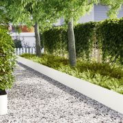vidaXL Rabattkanter 20 st vit 100x0.5x15 cm stål