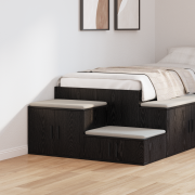 vidaXL Förvaringsskåp svart 127x41x40 cm konstruerat trä