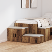 vidaXL Förvaringsskåp återvunnet trä 127x41x40 cm konstruerat trä