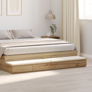 vidaXL Sänglådor artisan ek 200x36,5x16,5 cm konstruerat trä