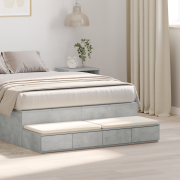 vidaXL Sänglådor betonggrå 120x36,5x16,5 cm konstruerat trä