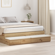 vidaXL Sänglådor Artisan Ek 150x36,5x16,5 cm Konstruerat trä