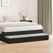 vidaXL Sänglådor Svart Ek 160x36,5x16,5 cm Konstruerat Trä