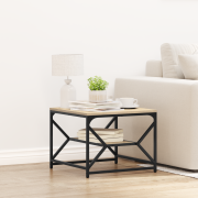 vidaXL Kaffe Bord med Hylla i Sonoma Ek – 51x50x40 cm – Tillverkat av ...
