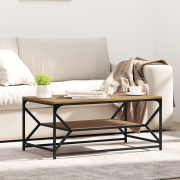 vidaXL Kaffeebord med hylla, artisan ek, 90x50x40 cm av konstruerat tr...