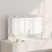 vidaXL Sminkspegel med LED-lampor Vit 80x45x18 cm