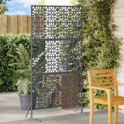 vidaXL Integritetsskärm i antracit, 100 cm x 50 cm x 180 cm, Stål