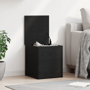 vidaXL Förvaringslåda i svart ek 40x42x46 cm i ingenjörsträ