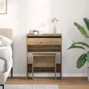 vidaXL Sminkbord med spegel artisan ek konstruerat trä