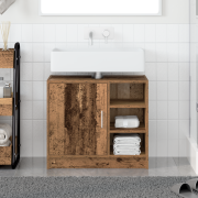 vidaXL Diskbänkskåp Gammalt Trä 63x29x55 cm