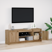 vidaXL TV Skåp med LED Artisan Ek 139.5x34x50 cm Konstruerat trä