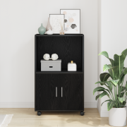 vidaXL Rullvagn svart ek 55x40x91 cm konstruerat trä
