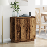 vidaXL Sideboard med LED återvunnet trä 71x34,5x75 cm konstruerat trä