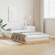 vidaXL Sängram 90x210 cm massiv furu
