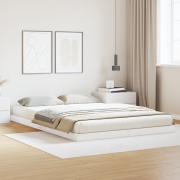 vidaXL Sängram vit 140x210 cm massiv furu