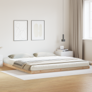 vidaXL Sängram vit 200x210 cm massiv furu