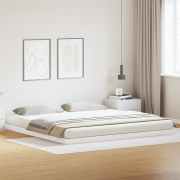 vidaXL Sängram vit 200x220 cm massiv furu