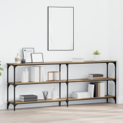vidaXL Konsolbord Hantverksmässig ek 200x29x75 cm konstruerat trä