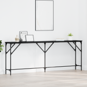 vidaXL Konsolbord Svart ek 200x29x75 cm Konstruerat trä