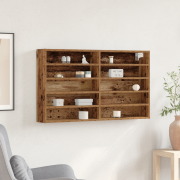vidaXL Vitrine Skåp Gamla Trä 100x15x58 cm Konstruerat Trä