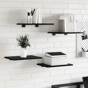 vidaXL Hyllplan, 4 St, Svart Ek, 40x30x1.5 cm, Gjorda av Konstruerat T...
