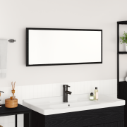 vidaXL Badrumsspegel Svart ek Glas, MDF Stor Spegel Badrumsspegel