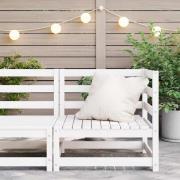 vidaXL Hörnsektion till pallsoffa vit massiv furu