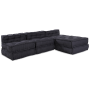 vidaXL Modulpuff 4 st antracit tyg