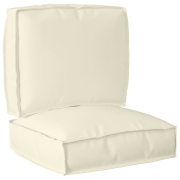 vidaXL Pallkuddset 2 pcs Kräm 50 x 50 x 12 cm Oxford tyg