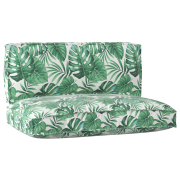 vidaXL Pallkuddset 2 pcs Bladmönster 120 x 80 x 12 cm Oxford tyg