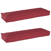 vidaXL Pallkuddset 2 pcs Vinröd 120 x 40 x 8 cm Oxford tyg