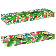 vidaXL Pallkuddset 2 pcs Tropisk djungel 120 x 40 x 8 cm Oxford Tyg