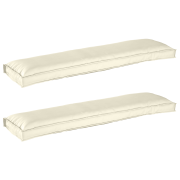 vidaXL Pallkuddar för Bänk 2 st Grädde 150x40x8 cm Oxford Tyg