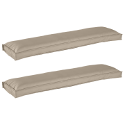 vidaXL Pallkuddar för bänk 2 st Taupe 150x40x8 cm Oxford tyg