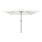 vidaXL Fyrkantig Trädgårdsparasol 295x245 cm Sandvit