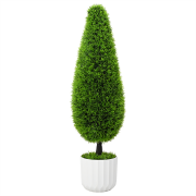 vidaXL Konstgjord Växt Topiary Tallig Gran med Kruka 24x90 cm Grön