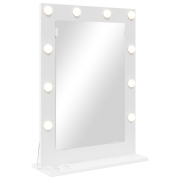 vidaXL Sminkspegel med LED-lampor Vit 70x50x18 cm