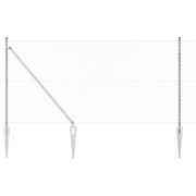 vidaXL Kedjelänk Stängsel med 7 Spikposter 1,4x10 m Galvaniserat Stål