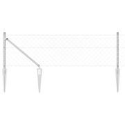vidaXL Kedjegaller med 7 Spikarposter 0.8x10 m Galvaniserat Stål