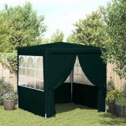 vidaXL Professionellt partytält med väggar 2x2 m grön 90 g/m²