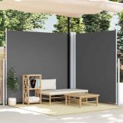 vidaXL Infällbar sidomarkis 220x600 cm antracit