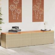 vidaXL Dynbox beige 220x50x54 cm konstrotting akaciaträ