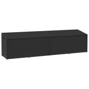 vidaXL Förvaringslåda för trädgård svart 220x50x58 cm konstrotting
