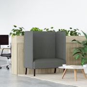 vidaXL Hög Ryggsoffa Mörkgrå 109x56x121 cm Tyg