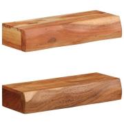 vidaXL Vägghyllor 2 st 40x17x8 cm massivt trä akacia
