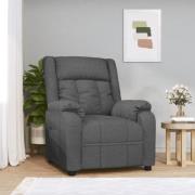 vidaXL Reclinerfåtölj mörkgrå tyg